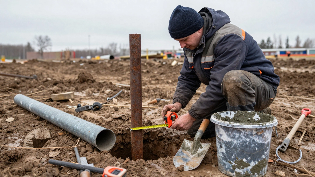 Сколько бетона нужно на одно отверстие для столба: точный расчет для забора и несущих конструкций