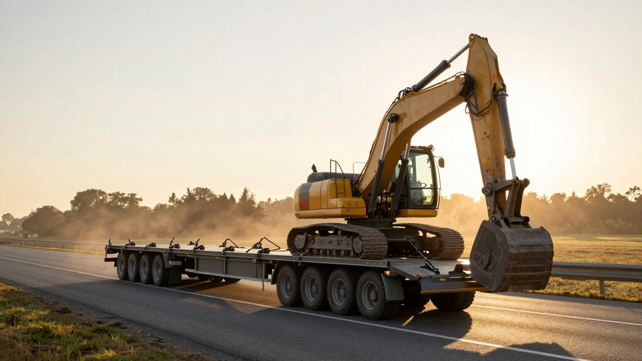 Как называется машина, которая перевозит строительную технику?