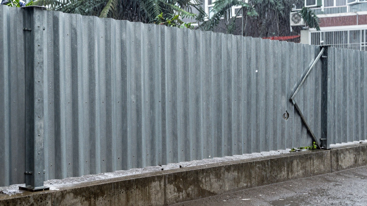 Перфорированный профлист на усиленных опорах выдерживает ураганный ветер 32 м/с.