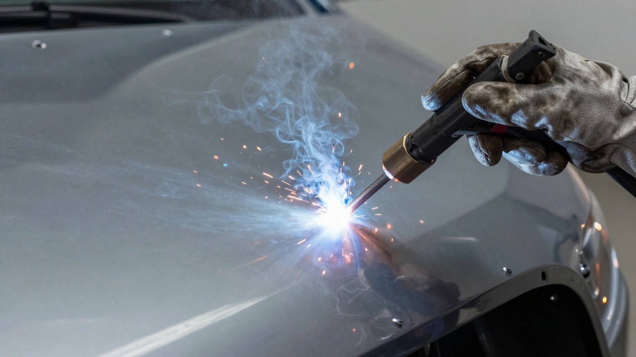 Полуавтоматическая сварка MIG/MAG тонкого металла кузова автомобиля